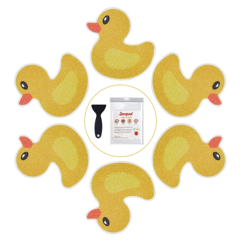 Secopad Original 20 PCS Non Slip Bathtub Stickers  Adhesive Kids Anti Slip Decal Threads for Shower and Bath Tub with Premium Scraper  Each About 4.5"" x 3.5"" - Image 1
